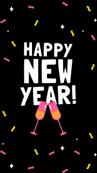 Happy New Year Facebook Story Design