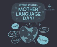 World Mother Language Facebook Post Design