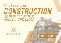 Professional Home Construction Postcard Design