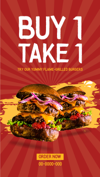 Flame Grilled Burgers Instagram Reel Design