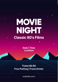 Retro Movie Night Flyer Preview