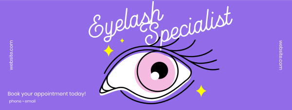 Eyelash Specialist Facebook Cover Design Image Preview
