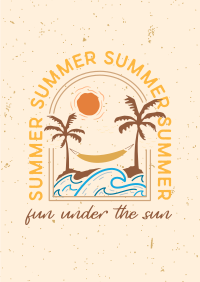 Summer Beach Badge Poster Image Preview