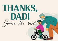 Thank You Best Dad Ever Postcard Image Preview