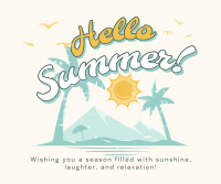 Vintage Summer Greeting Facebook post Image Preview