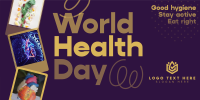 Retro World Health Day Twitter post Image Preview