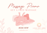 Relaxing Massage Postcard Design