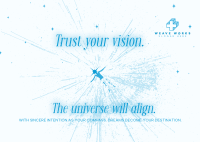 Manifest Your Dream Quote Postcard Image Preview