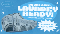 Retro Laundromat We're Open Animation Preview