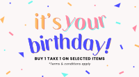 Birthday Confetti Shapes Facebook event cover Image Preview