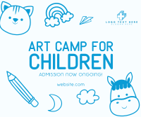 Art Camp for Kids Facebook Post Design