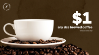 $1 Brewed Coffee Facebook Event Cover Design