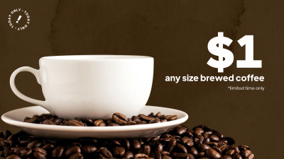 $1 Brewed Coffee Facebook event cover Image Preview