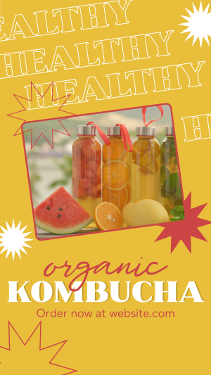 Healthy Kombucha Facebook story Image Preview