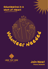 Volunteer Hands Flyer Design