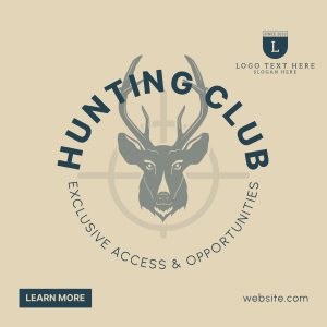 Hunting Club Deer Instagram post Image Preview