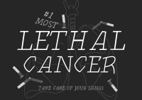 Lethal Lung Cancer Postcard Image Preview