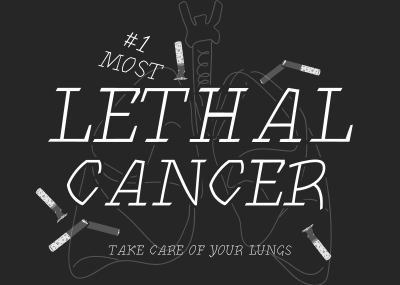 Lethal Lung Cancer Postcard Image Preview