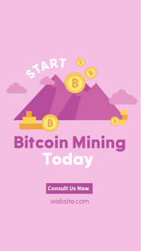 Bitcoin Mountain Facebook Story Design