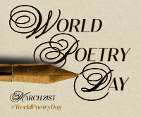 World Poetry Day Pen Facebook post Image Preview