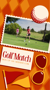 Midcentury Modern Golf Match Instagram reel Image Preview