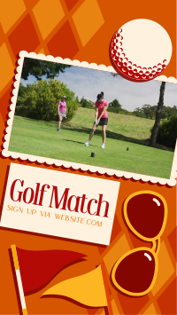 Midcentury Modern Golf Match Instagram Reel Design