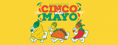 Cinco De Mayo Mascot Celebrates Facebook cover Image Preview