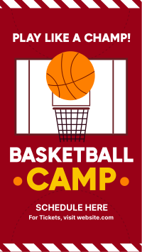 Basketball Camp Facebook Story Design