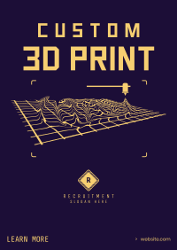 Custom 3D Print Poster Image Preview