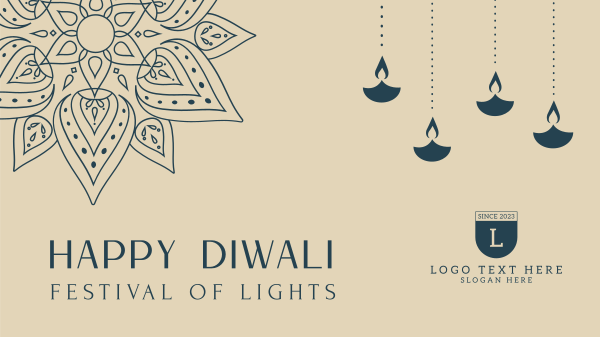 Diwali Celebration Facebook Event Cover Design Image Preview