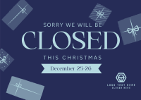Christmas Closed Holiday Postcard Design
