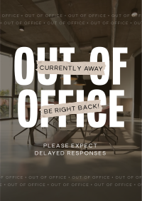 Minimalist Out Of Office Poster Preview