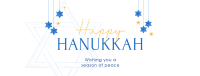 Simple Hanukkah Greeting Facebook Cover Design