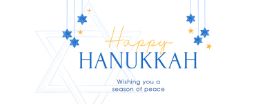 Simple Hanukkah Greeting Facebook cover Image Preview