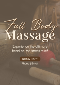 Full Body Massage Poster Design