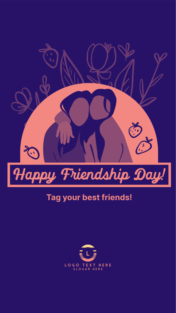 Girl Best Friends Instagram Story Design Image Preview