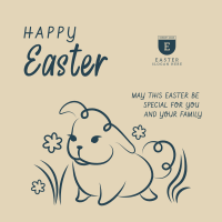 Easter Bunny Greeting Instagram Post Image Preview