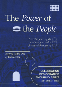 Contemporary Democracy Day Poster Design