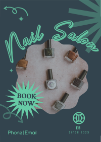 Trendy Nail Salon Poster Design