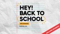 Back To School Notebook Facebook event cover Image Preview