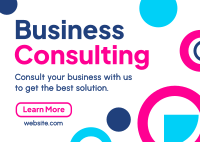 Abstract and Shapes Business Consult Postcard Design