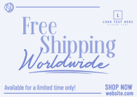 Minimalist Shipping Promo Postcard Design