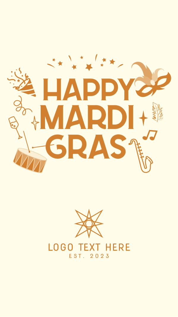 Mardi Gras Festival Instagram Story Design Image Preview