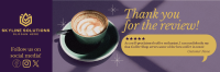 Minimalist Coffee Shop Review Twitter Header Image Preview