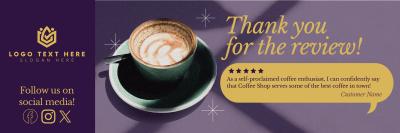 Minimalist Coffee Shop Review Twitter header (cover) Image Preview