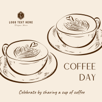 Coffee Day Latte  Instagram Post Design