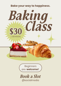 Baking Class Minimalist Poster Preview