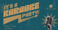 Sparkly Karaoke Party Facebook Ad Design