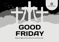 Good Friday Scenery Postcard Design