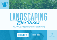 Landscape Garden Service Postcard Design
